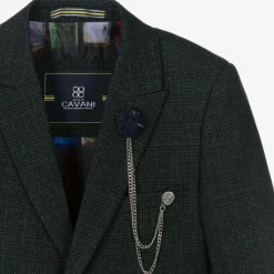 Boys Green Check Caridi Suit