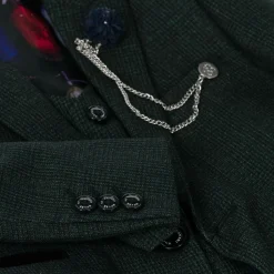 Boys Green Check Caridi Suit