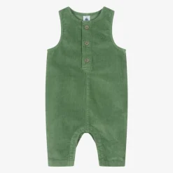 Boys Green Corduroy Dungarees