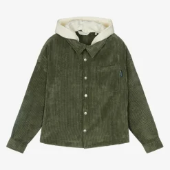 Boys Green Corduroy Overshirt