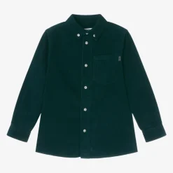 Boys Green Cotton Corduroy Shirt