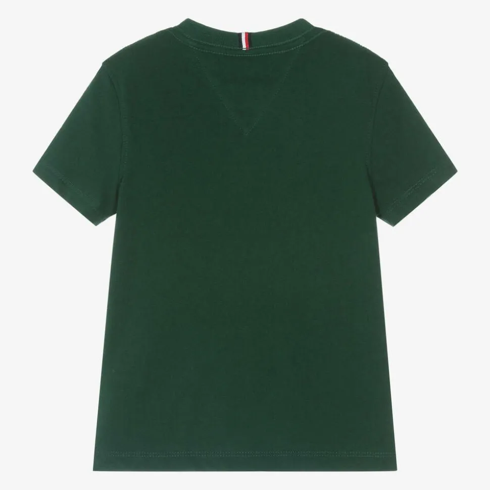 Boys Green Cotton T-Shirt