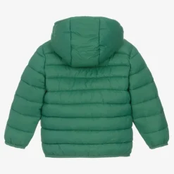 Boys Green Hooded Puffer Jacket