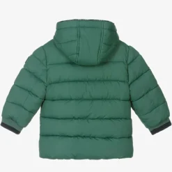 Boys Green Hooded Puffer Coat