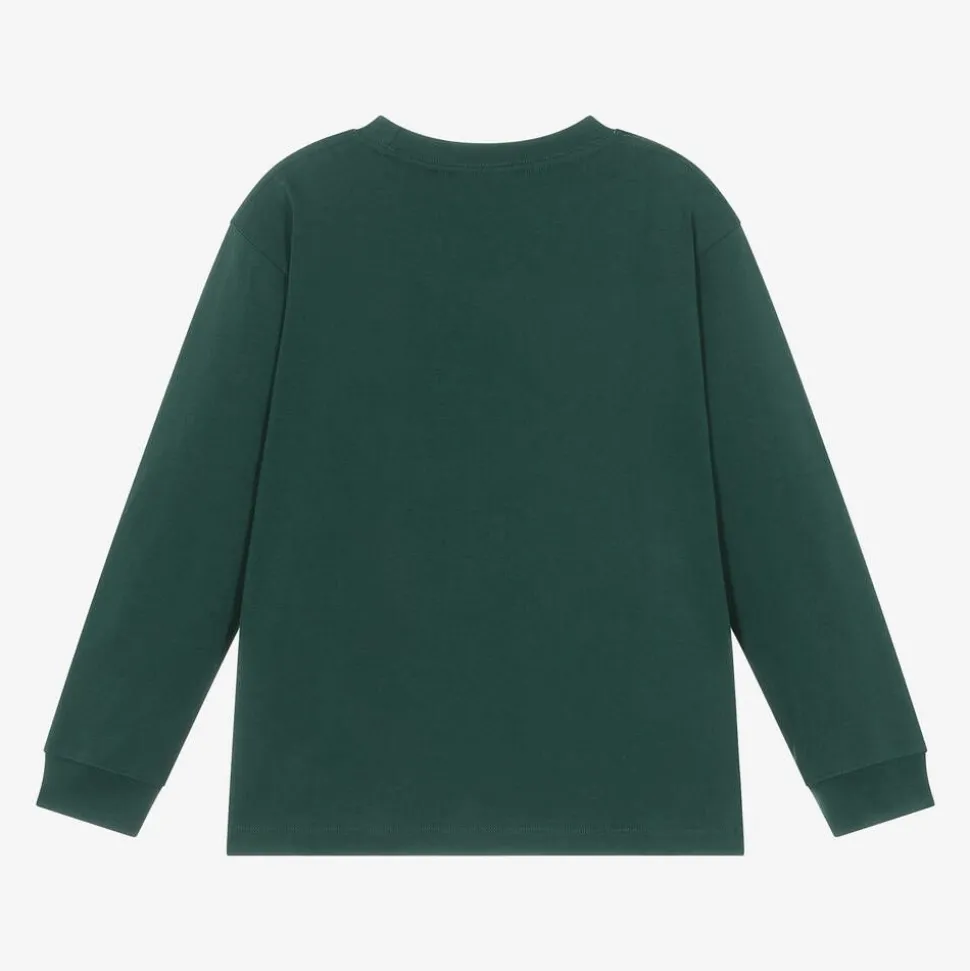 Boys Green Organic Cotton Astronaut Top