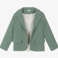 Boys Green Twill Suit