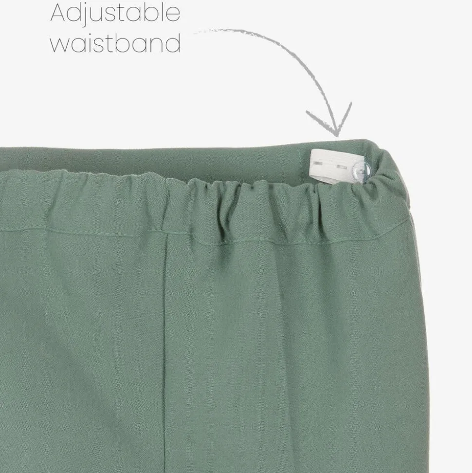 Boys Green Twill Suit