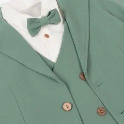 Boys Green Twill Suit