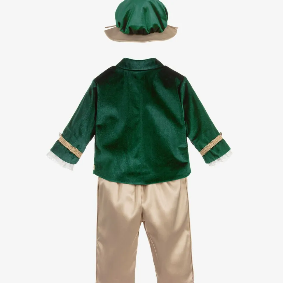 Boys Green Velvet Suit