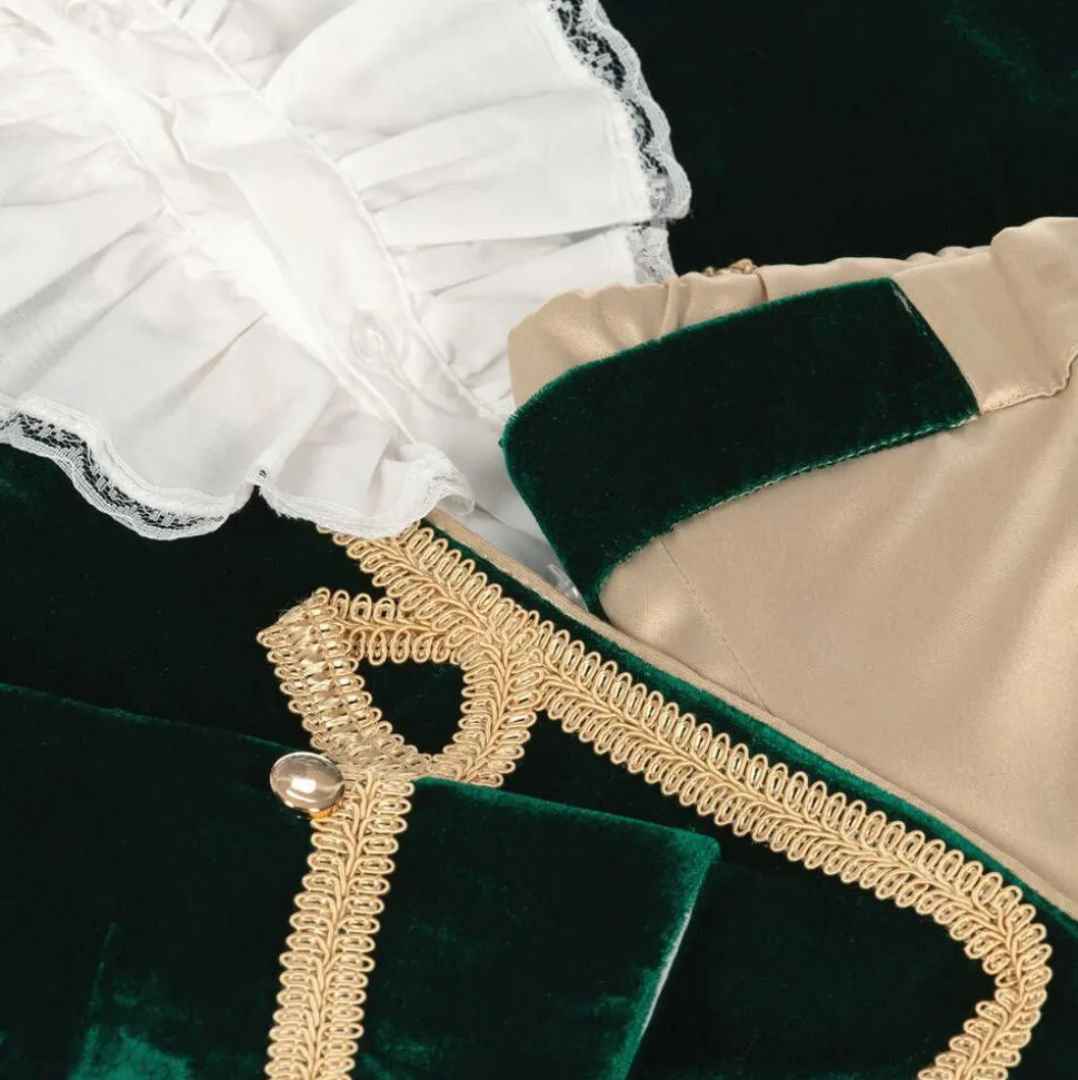 Boys Green Velvet Suit