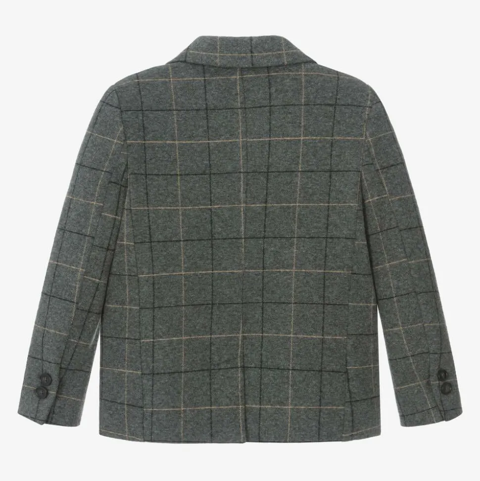 Boys Grey Check Blazer