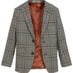 Boys Grey Check Suit