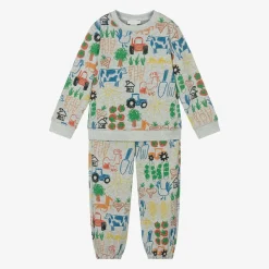 Boys Grey Cotton Tracksuit