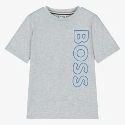 Boys Grey Cotton T-Shirt