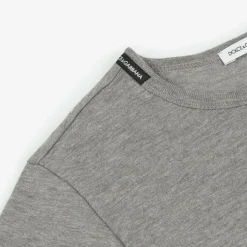 Boys Grey Cotton T-Shirt
