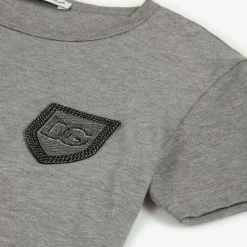 Boys Grey Cotton T-Shirt