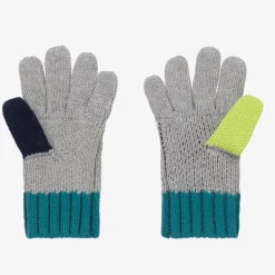 Boys Grey Dinosaur Gloves