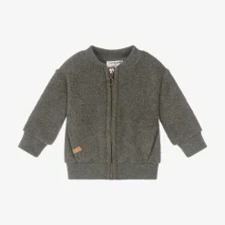 Boys Grey Fleece Zip-Up Top