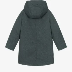 Boys Grey Hooded Parka Coat