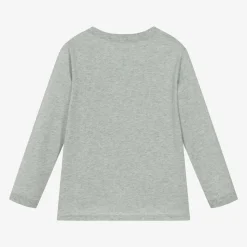 Boys Grey Horse Pocket Cotton Top