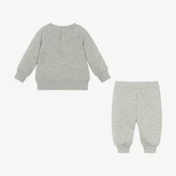 Boys Grey Marl Cotton Tracksuit