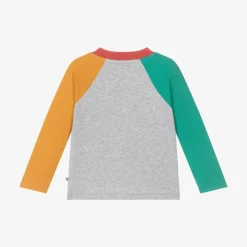 Boys Grey Organic Cotton Tractor Top