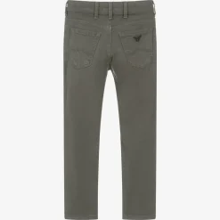 Boys Grey Slim Cotton Jeans