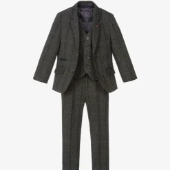 Boys Grey Tweed Albert Suit