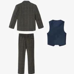 Boys Grey Tweed Albert Suit