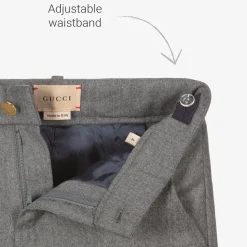 Boys Grey Wool Trousers