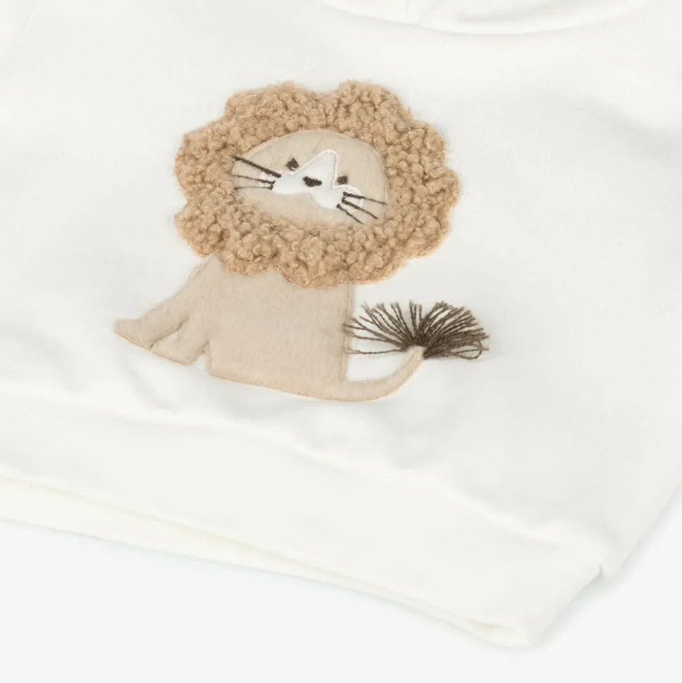Boys Ivory & Beige Bouclé Tracksuit
