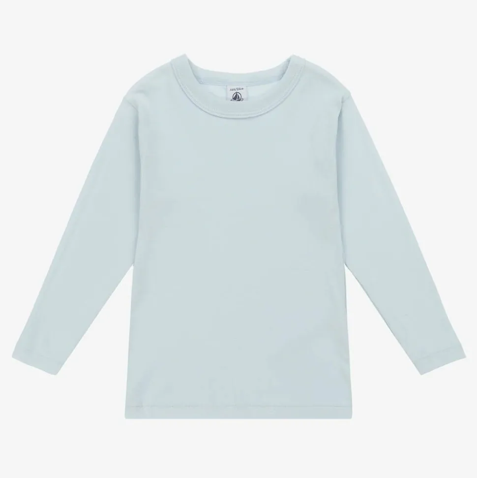 Boys Ivory & Blue Cotton Tops (2 Pack)