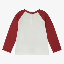 Boys Ivory & Red Cotton Car Print Top