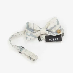 Boys Ivory & Grey Barocco Bow Tie