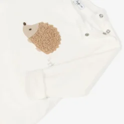 Boys Ivory Cotton Hedgehog Top