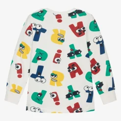 Boys Ivory Cotton Letters Top