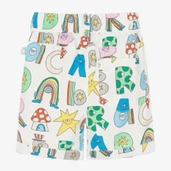 Boys Ivory Cotton Magical Letters Shorts