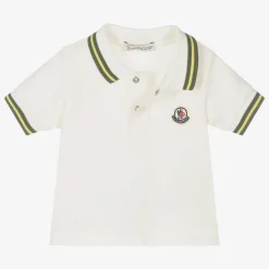 Boys Ivory Cotton Piqué Polo Shirt
