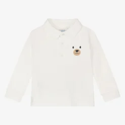 Boys Ivory Cotton Polo Shirt