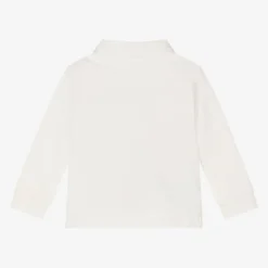 Boys Ivory Cotton Polo Shirt