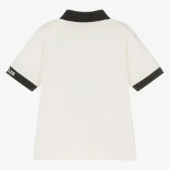 Boys Ivory Cotton Polo Shirt