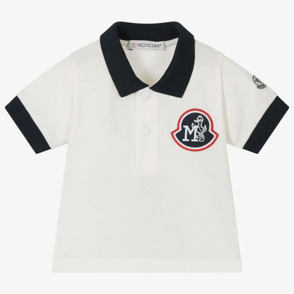 Boys Ivory Cotton Polo Shirt