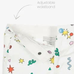 Boys Ivory Cotton Printed Shorts