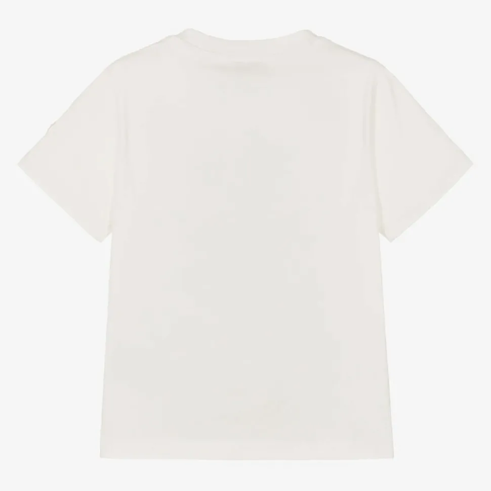 Boys Ivory Cotton T-Shirt