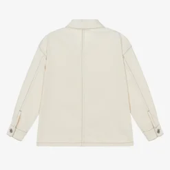 Boys Ivory Cotton Twill Jacket