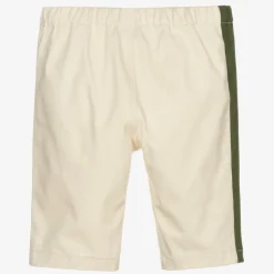 Boys Ivory Gabardine Trousers