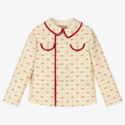 Boys Ivory GG Wool Jacket