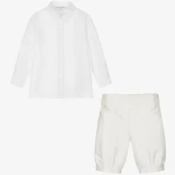Boys Ivory Knickerbocker Shorts Set