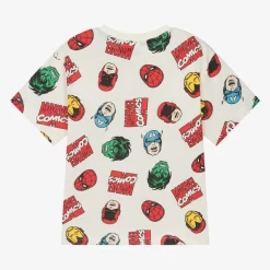 Boys Ivory Marvel Cotton T-Shirt