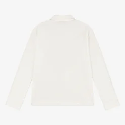 Boys Ivory RC Monogram Cotton Polo Shirt